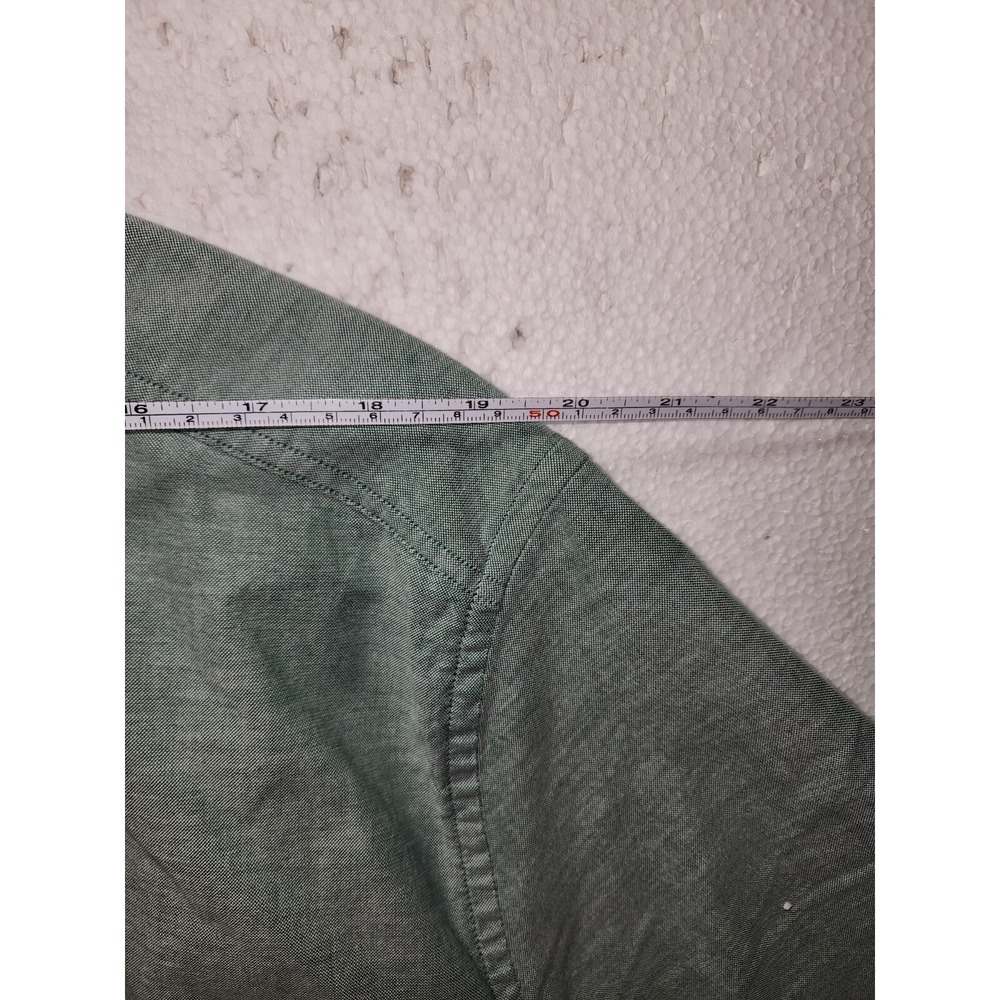Nautica Shirt Men XXL Green Button Down Collared Casual Short Sleeve - Picture 10 of 12